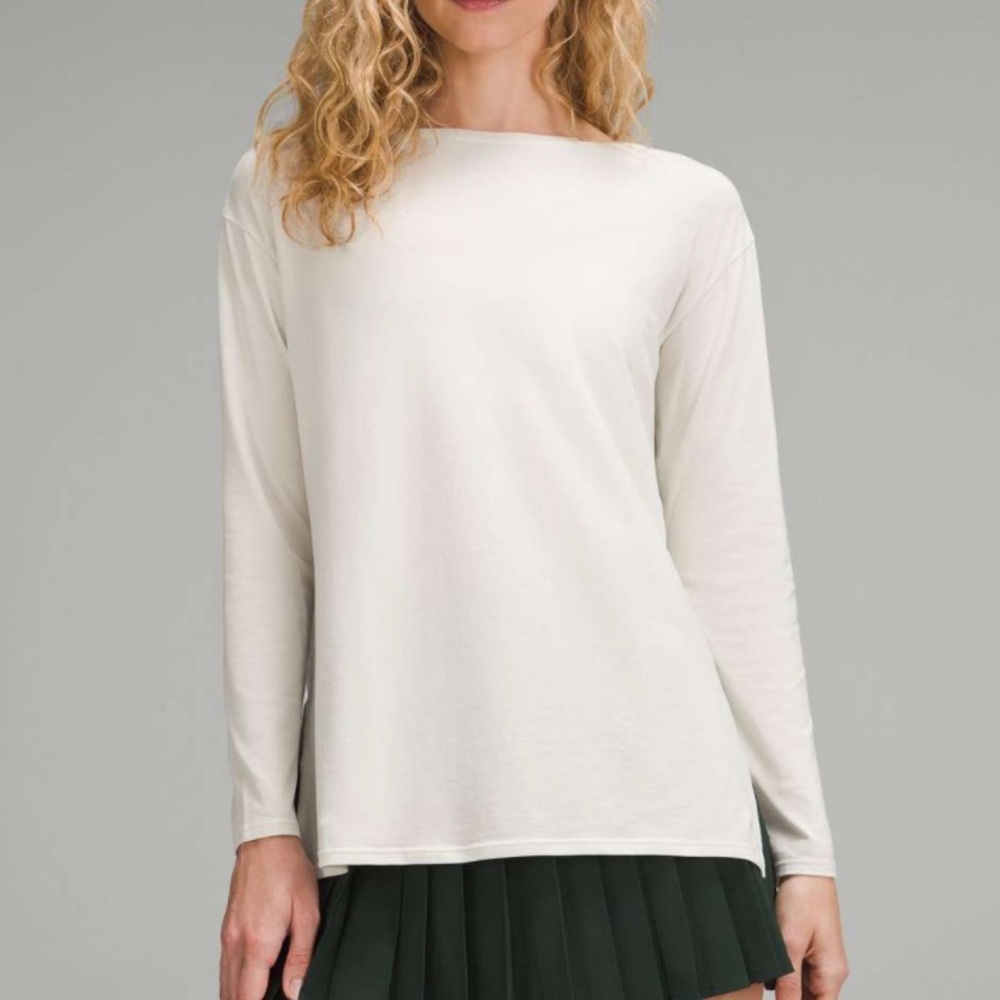 Lululemon Relaxed-Fit Boatneck Long-Sleeve Shirt NWT Size 4